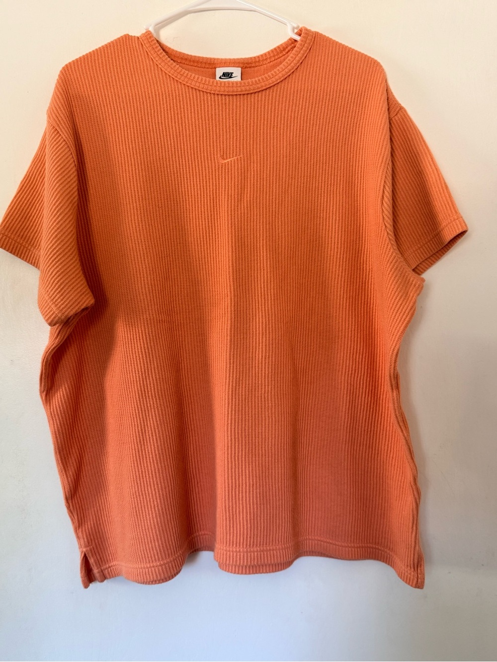 Nike Women’s “Chill” Apricot Ribbed Short Sleeve Crew Tee